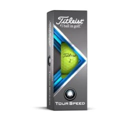 Titleist Tour Speed Golf Ball 2022 -golf 2022 tourspeed sleeve yellow right facing rgb