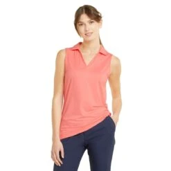 Puma Women's 2022 Cloudspun Coast Sleeveless Polo -golf 532992 cloudspun coast 128056 c 3