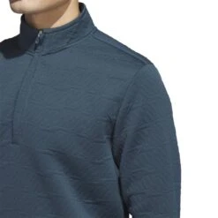 Adidas Men's DWR Quarter-Zip Sweatshirt 2023 - Arctic Night -golf adi hz0434 dwr quarter zip 4
