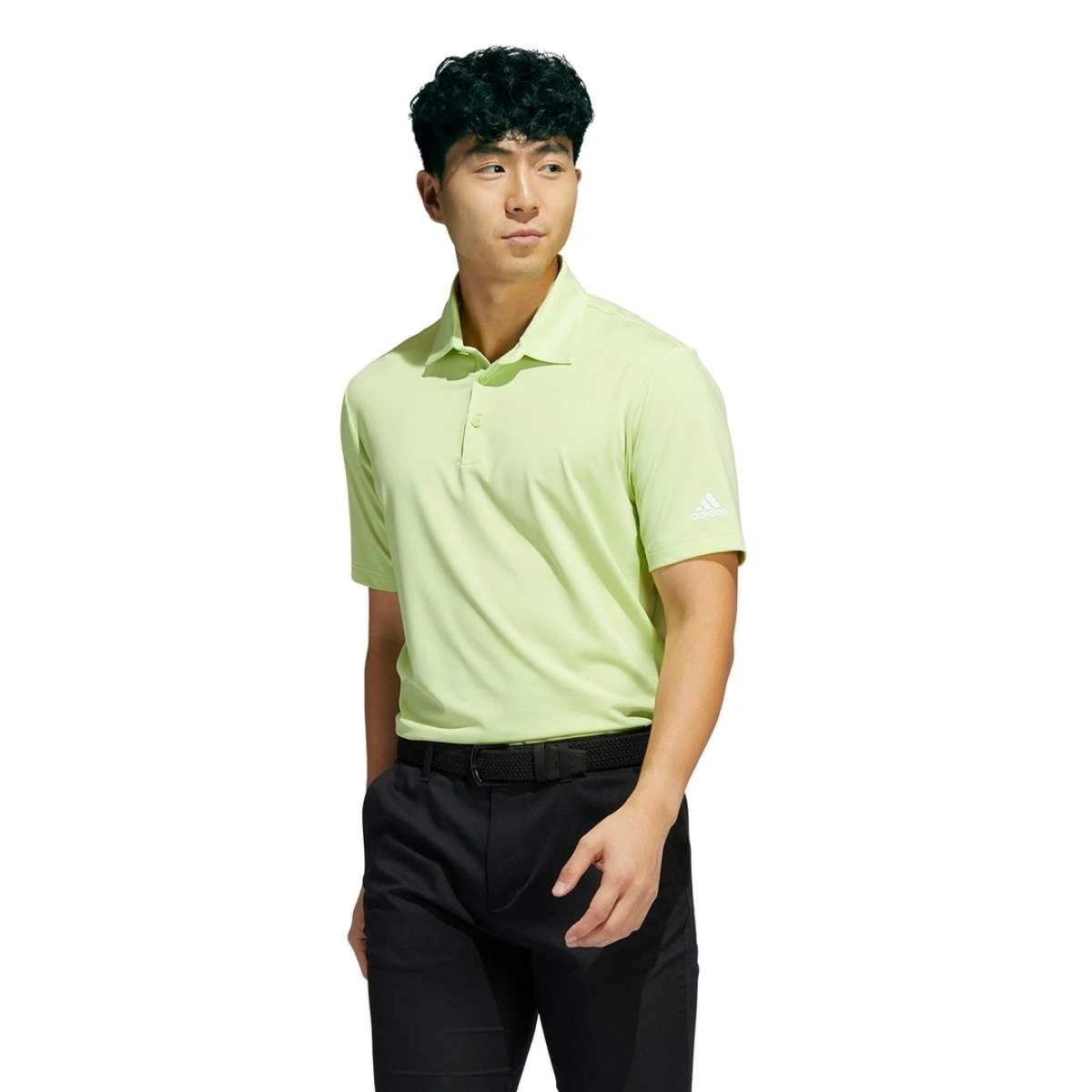 Adidas Men's 2022 Ultimate365 Heather Polo - Pulse Lime 3 Adidas Men's 2022 Ultimate365 Heather Polo - Pulse Lime