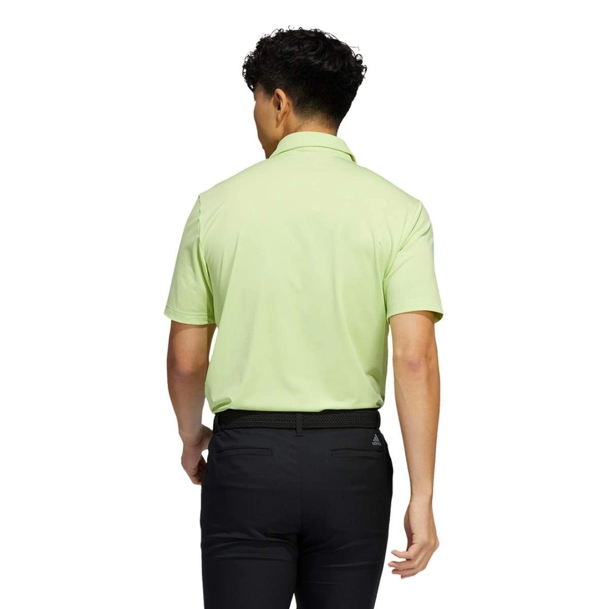 Adidas Men's 2022 Ultimate365 Heather Polo - Pulse Lime 4 Adidas Men's 2022 Ultimate365 Heather Polo - Pulse Lime - Image 2