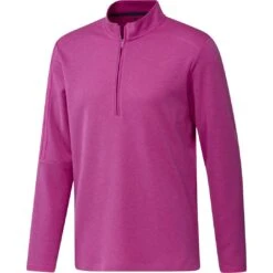 Adidas Men's 2023 3-Stripes 1/4 Zip Sweatshirt - Fuschia