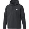 Adidas Men's 2023 Ripstop 1/4 Zip Pullover Hoodie - Black -golf adidas mens 2023 ripstop 14 zip pullover hoodie black 137226 c 1