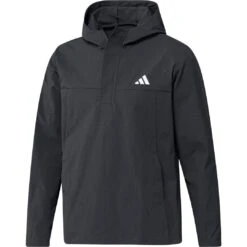 Adidas Men's 2023 Ripstop 1/4 Zip Pullover Hoodie - Black