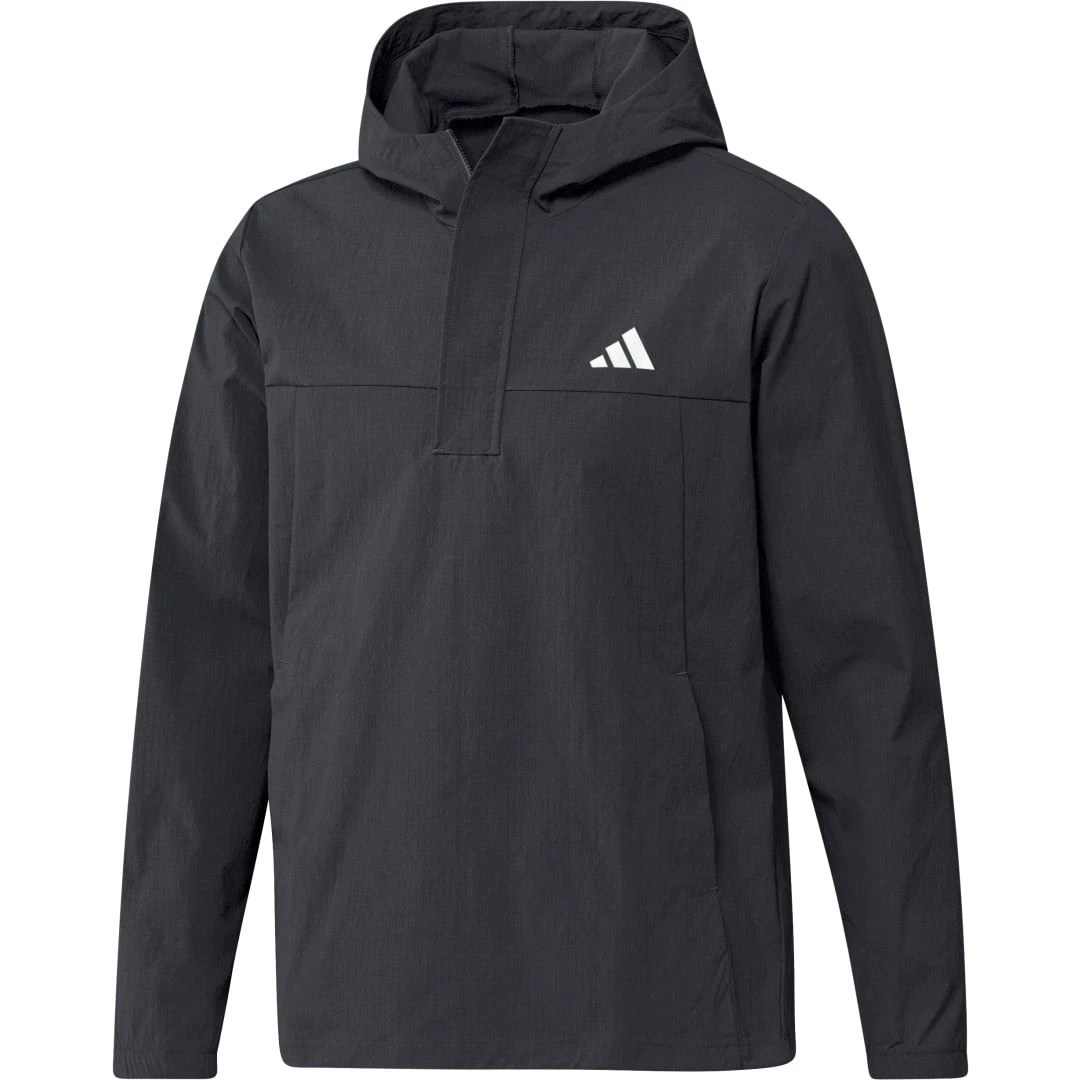 Adidas Men's 2023 Ripstop 1/4 Zip Pullover Hoodie - Black 3 Adidas Men's 2023 Ripstop 1/4 Zip Pullover Hoodie - Black