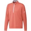 Adidas Men's 2023 UPF 1/4 Zip Pullover - Coral -golf adidas mens 2023 upf 14 zip pullover coral 137463 c 1