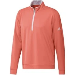 Adidas Men's 2023 UPF 1/4 Zip Pullover - Coral