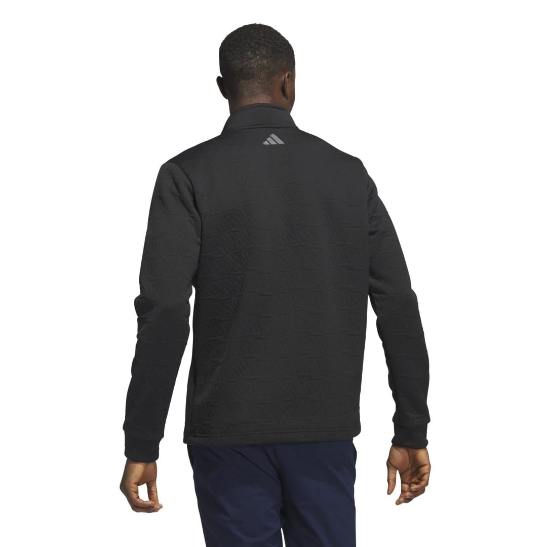 Adidas Men's DWR Quarter-Zip Sweatshirt 2023 - Black 4 Adidas Men's DWR Quarter-Zip Sweatshirt 2023 - Black - Image 2