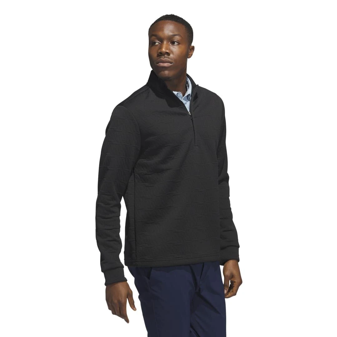 Adidas Men's DWR Quarter-Zip Sweatshirt 2023 - Black 5 Adidas Men's DWR Quarter-Zip Sweatshirt 2023 - Black - Image 3