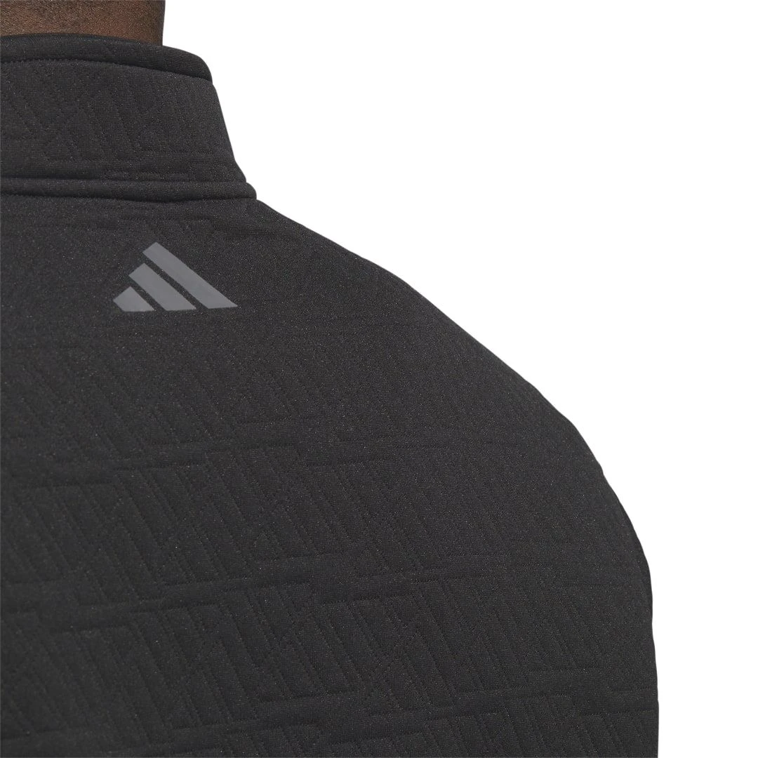 Adidas Men's DWR Quarter-Zip Sweatshirt 2023 - Black 6 Adidas Men's DWR Quarter-Zip Sweatshirt 2023 - Black - Image 4
