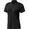 Adidas Women's 2022 Primeblue Short Sleeve Mock Polo - Black