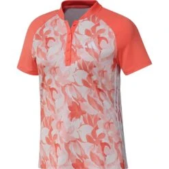 Adidas Women's 2023 Floral Golf Polo - Coral