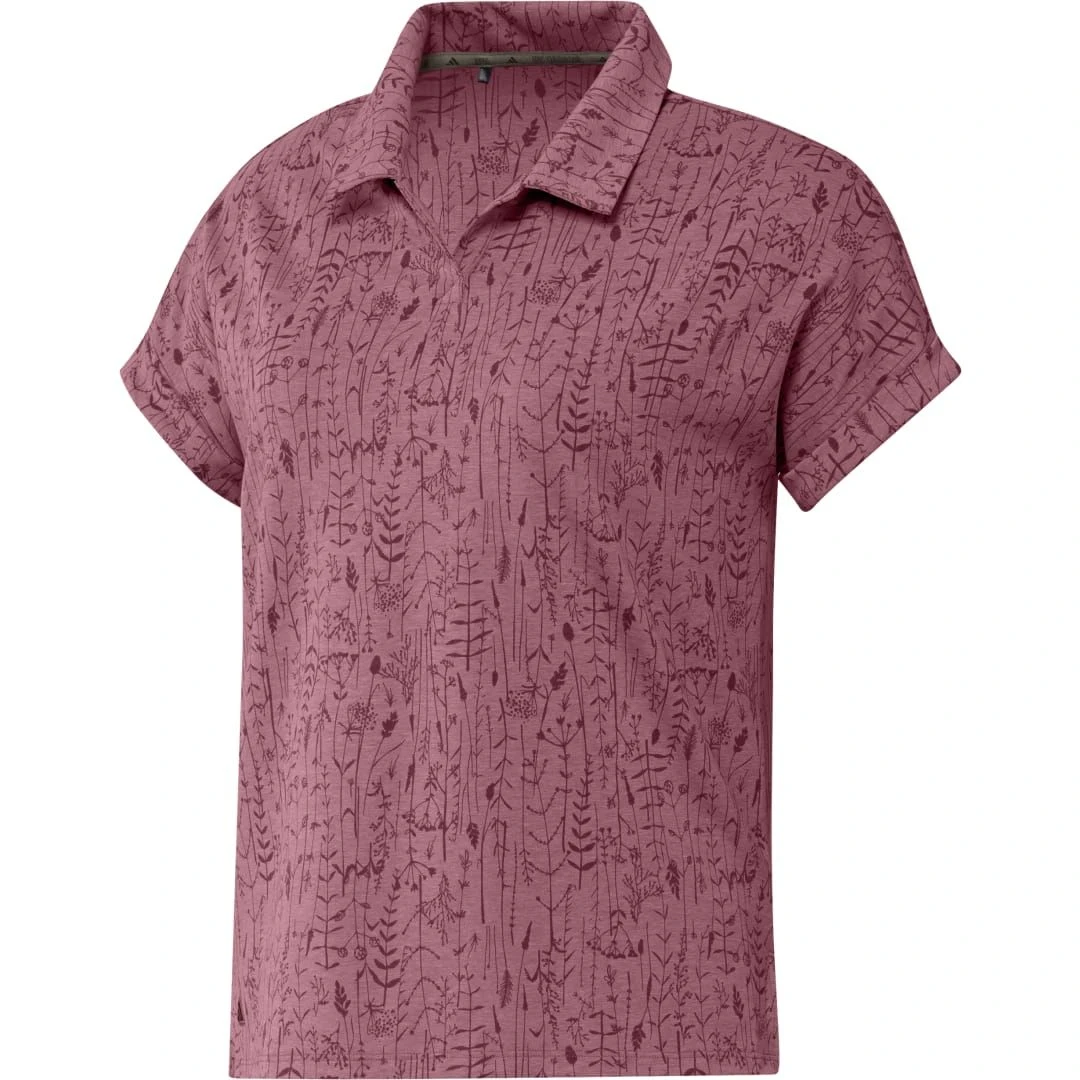 Adidas Women's 2023 Go-To Print Polo - Pink Strata 3 Adidas Women's 2023 Go-To Print Polo - Pink Strata