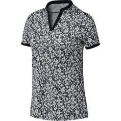 Adidas Women's 2023 Ultimate365 Printed Golf Polo - Black/White
