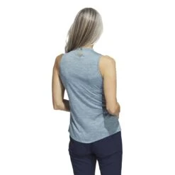 golf -golf adidas womens essentials heathered mock neck sleeveless polo 2023 arctic fusion 144953 c 2