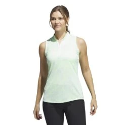 Adidas Women's Essentials Sleeveless Polo 2023 - Lucid Lemon