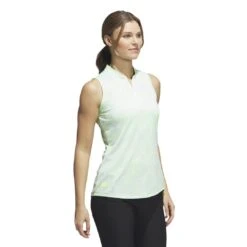 Adidas Women's Essentials Sleeveless Polo 2023 - Lucid Lemon -golf adidas womens essentials sleeveless polo 2023 lucid lemon 144945 c 3