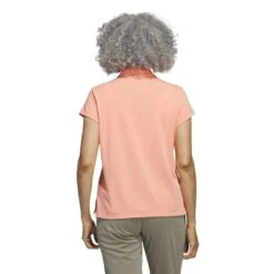 Adidas Women's Go-To Heathered Polo 2023 - Coral -golf adidas womens go to heathered polo 2023 coral 137507 c 3