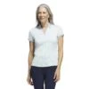 Adidas Women's Jacquard Polo 2023 - White/Wonder Blue -golf adidas womens jacquard polo 2023 whitewonder blue 144921 c 1