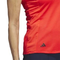 Adidas Women's Texture Sleeveless Golf Polo 2023 - Bright Red -golf adidas womens texture sleeveless golf polo 2023 bright red 145053 c 4