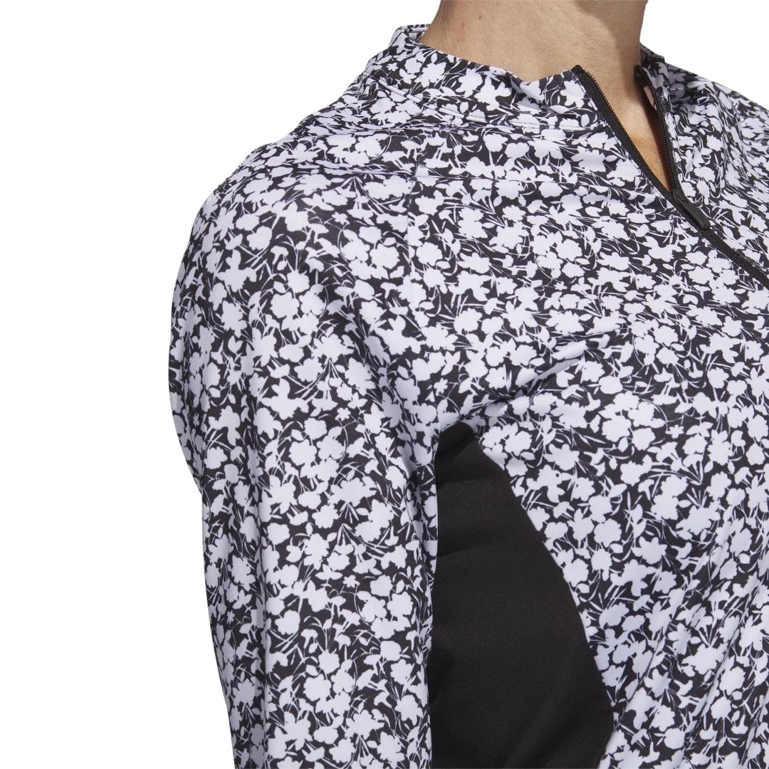 Adidas Women's Ultimate365 Printed 1/4-Zip Mock-Neck Pullover 2023 - Black 6 Adidas Women's Ultimate365 Printed 1/4-Zip Mock-Neck Pullover 2023 - Black - Image 4