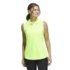 Adidas Women's Ultimate365 Solid Sleeveless Polo 2023 - Lucid Lemon