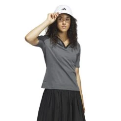 Adidas Women's Ultimate365 Tour No-Show Half-Sleeve Golf Polo 2023 - Black -golf adidas womens ultimate365 tour no show half sleeve golf polo 2023 black 137278 c 4