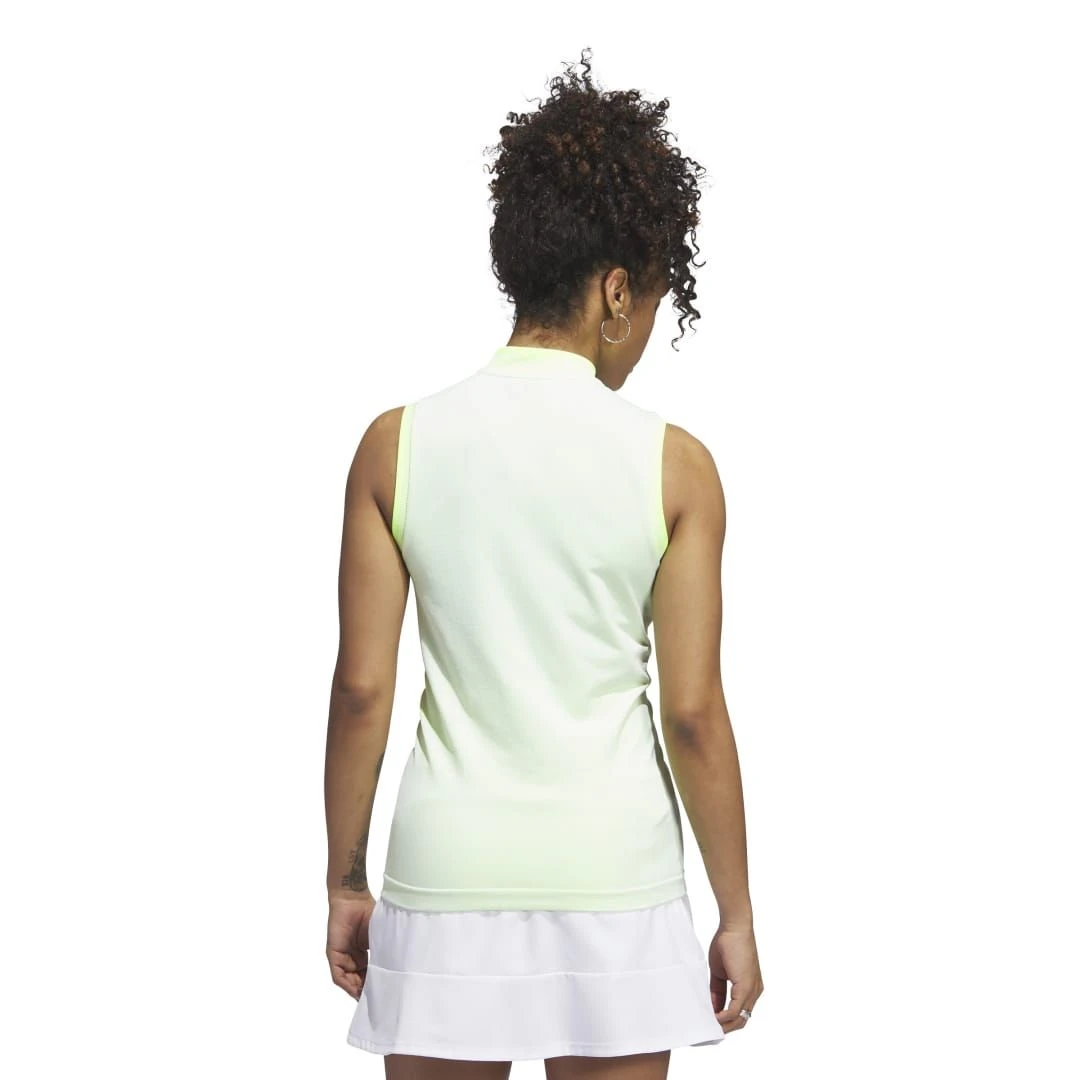 Adidas Women's Ultimate365 Tour PRIMEKNIT Sleeveless Polo 2023 - White 4 Adidas Women's Ultimate365 Tour PRIMEKNIT Sleeveless Polo 2023 - White - Image 2