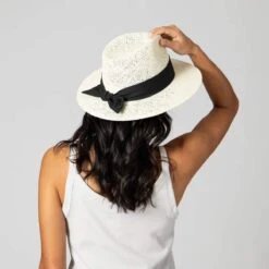 Backspin Women's Woven Paper Fedora -golf backspin womens woven paper fedora 133387 c 4