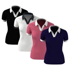 Callaway Women's Color Block V-Placket Polo