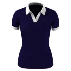 Callaway Women's Color Block V-Placket Polo -golf cap v placket color block peacoat