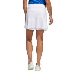 Adidas Women's Ultimate 365 16 Inch White Frill Skort -golf fk0531 app on model back white