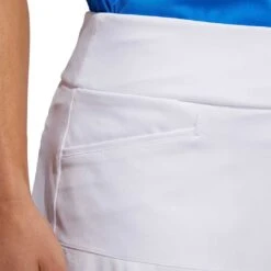 Adidas Women's Ultimate 365 16 Inch White Frill Skort -golf fk0531 app on model detail 2 white
