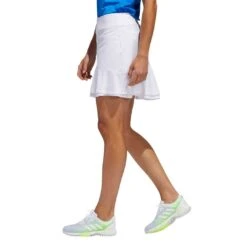 Adidas Women's Ultimate 365 16 Inch White Frill Skort -golf fk0531 app on model side white