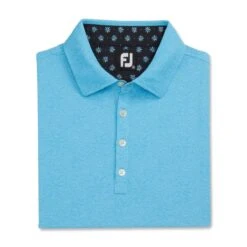 FootJoy Men's Texture Print Polo 23 - Pool