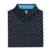 FootJoy Men's Flower Foulard Polo 23 - Black -golf foo 29177 flower foulard lisle