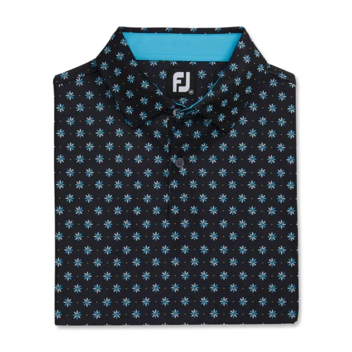 FootJoy Men's Flower Foulard Polo 23 - Black 3 FootJoy Men's Flower Foulard Polo 23 - Black