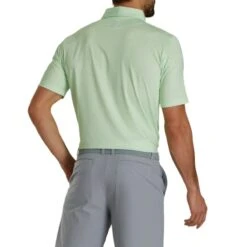 FootJoy Men's Micro-Floral Polo 23 - Palm Green -golf foo 29180 micro floral lisile 2
