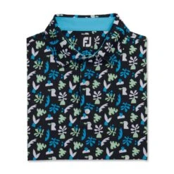 FootJoy Men's Jungle Leaves Polo 23 - Black