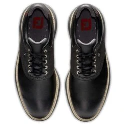 FootJoy Men's Traditions Golf Shoe - Black 57904 -golf footjooy 57904 traditions golf shoe top