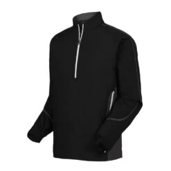 FootJoy Mens 1/2 Zip Sport Windshirt - Black