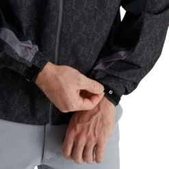 FootJoy Men's 2022 Hydrolite Rain Jacket - Black Marble -golf footjoy mens 2022 hydrolite rain jacket black marble 130643 c 4