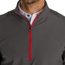 FootJoy Men's 2022 Hyperflex Pullover - Charcoal -golf footjoy mens 2022 hyperflex pullover charcoal 130659 c 4