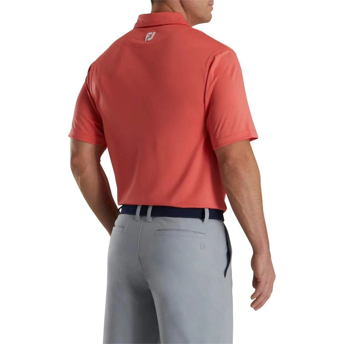 FootJoy Men's 2022 Slub Yarn Polo - Coral 5 FootJoy Men's 2022 Slub Yarn Polo - Coral - Image 3