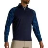 FootJoy Men's Camo Color Block Mid-Layer Golf Pullover 2023 - Navy -golf footjoy mens camo color block mid layer golf pullover 2023 navy 139993 c 1