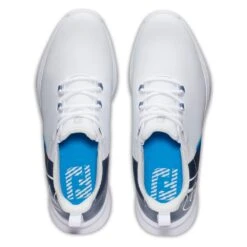 FootJoy Men's Fuel Sport White/Blue Golf Shoe - 55454 -golf footjoy mens fuel sport whiteblue golf shoe 55454 139836 c 3