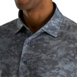 FootJoy Men's Lisle Cloud Camo Golf Polo 2023 - Lava -golf footjoy mens lisle cloud camo golf polo 2023 lava 139997 c 3