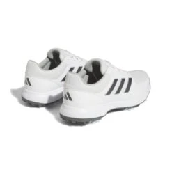 Adidas Mens 2023 Tech Response 3.0 Golf Shoe - White/Silver -golf gv6888 7 footwear photography back lateral top view white