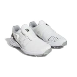 Adidas Men's 2023 ZG23 BOA Golf Shoe - White/Silver -golf gy9713 6 footwear photography front lateral top view white