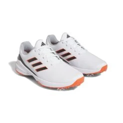 Adidas Men's 2023 ZG23 Golf Shoe - White/Semi Solar Red -golf hp2223 6 footwear photography front lateral top view white